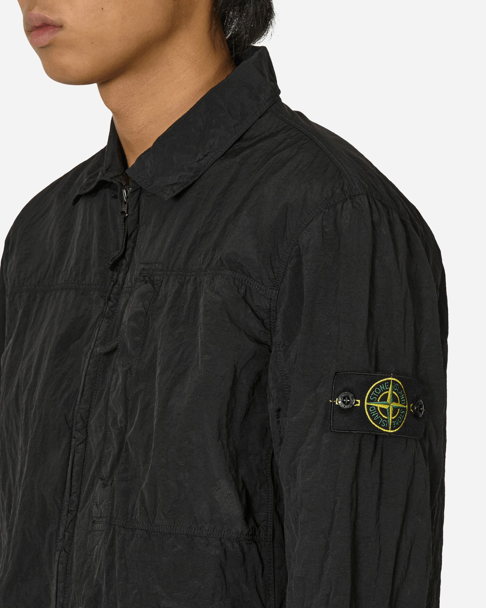 Nylon Metal Overshirt Black