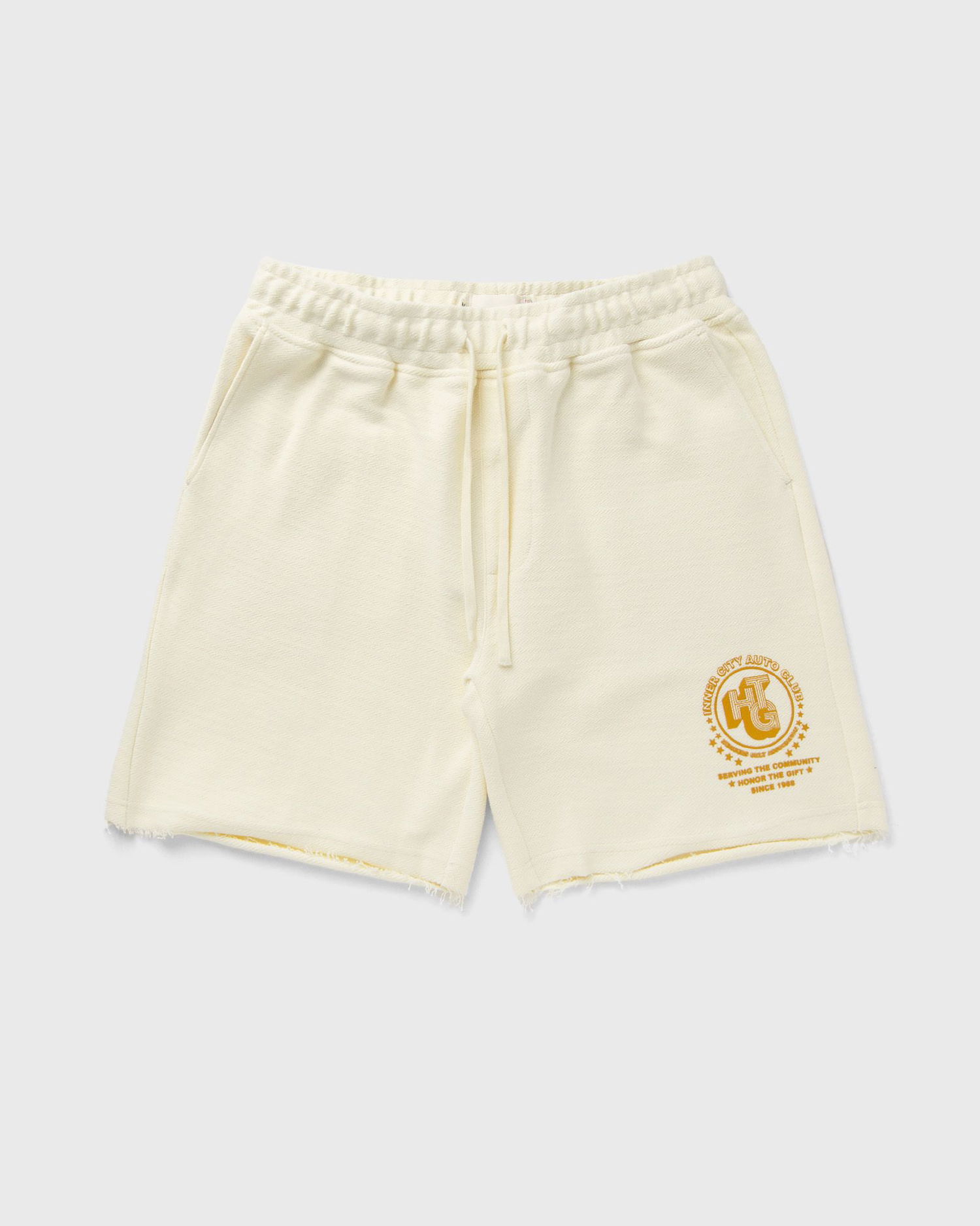 Šortky Honor The Gift Herringbone Raw Edge Sweatshorts Béžová | HTG250122-WHITE, 0