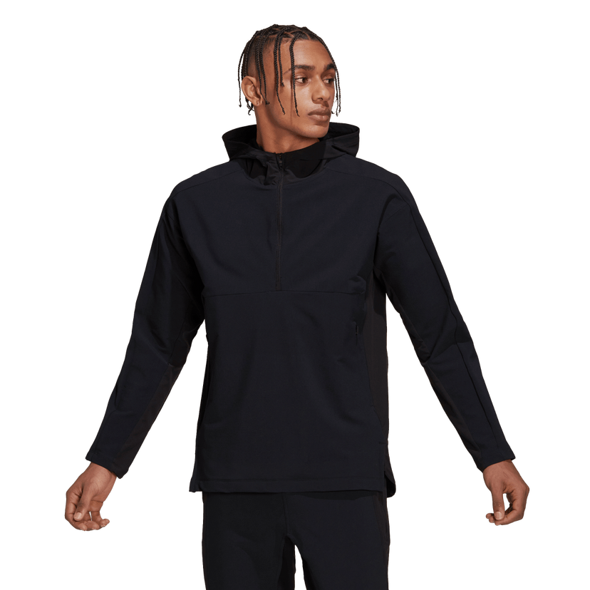 Mikina adidas Originals CORDUR Hooded Half-Zip Anorak Čierna | HD3519