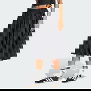 Pleated Maxi Skirt with Tie