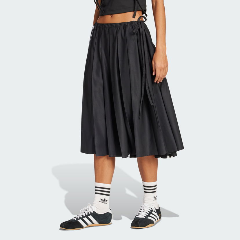 Sukňa adidas Performance Pleated Maxi Skirt with Tie Čierna | JW0114