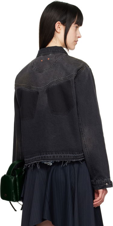 Bunda Andersson Bell Andersson Bell Rodeo Motorcycle Denim Jacket Čierna | awa675m, 2