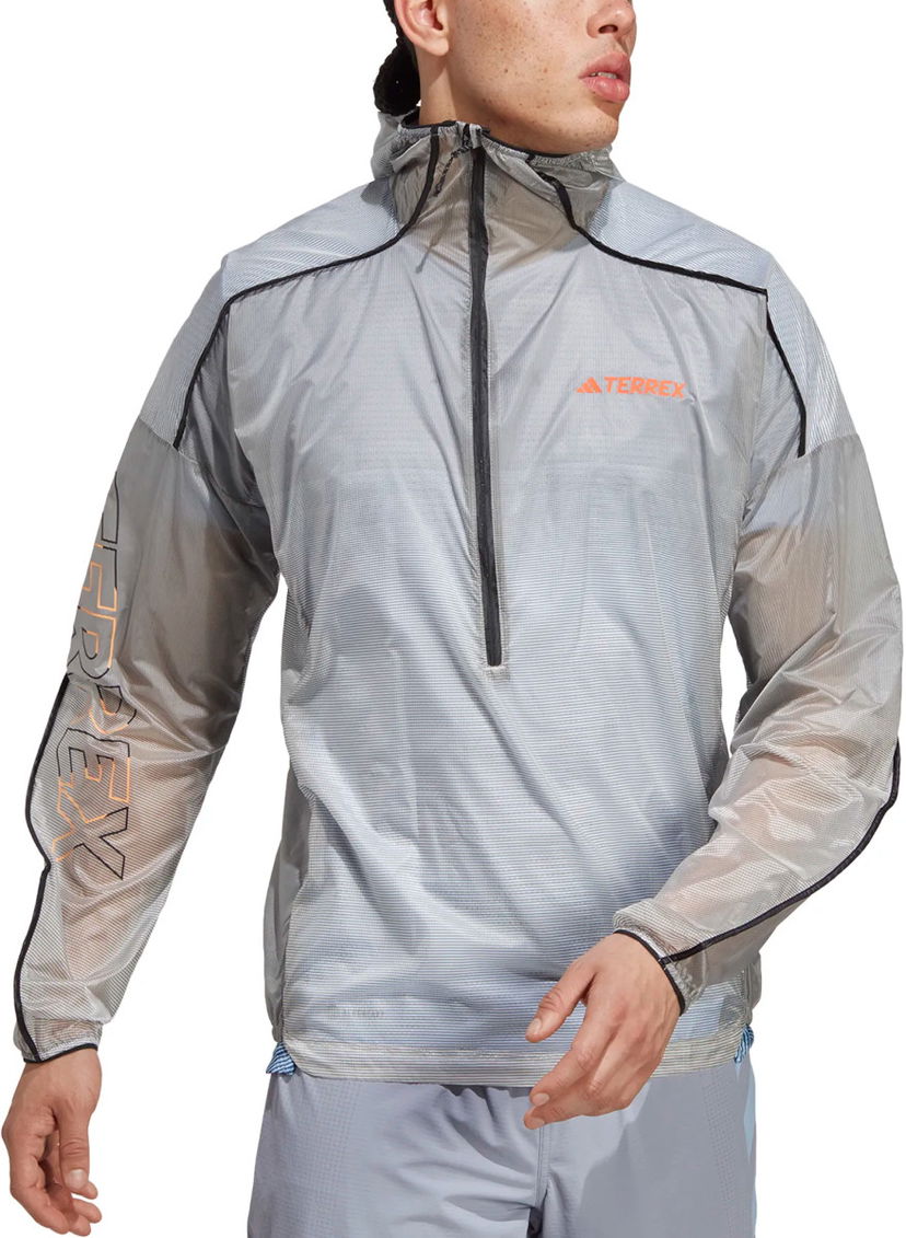 Vetrovka adidas Performance Men's Running Windbreaker Šedá | ht9408