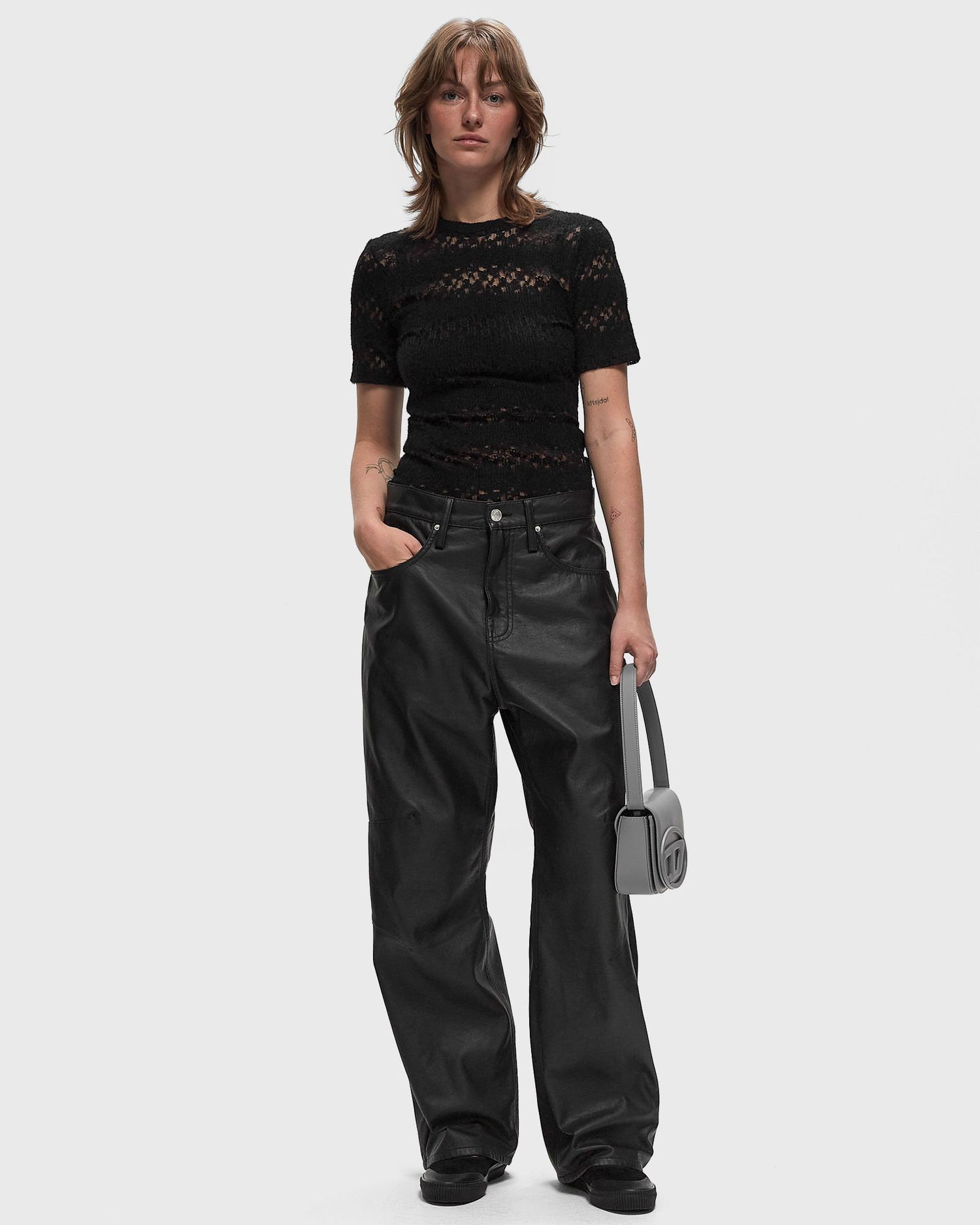 Džínsy Won Hundred Santiago Immitated Leather Casual Pants Čierna | 3043-16010, 1