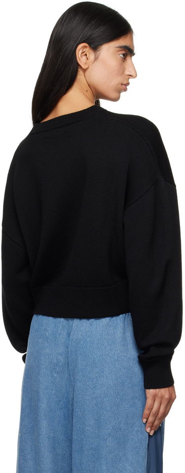 Sveter AMIRI Amiri Swirl Cropped Sweater Čierna | AWKNCW1011, 2