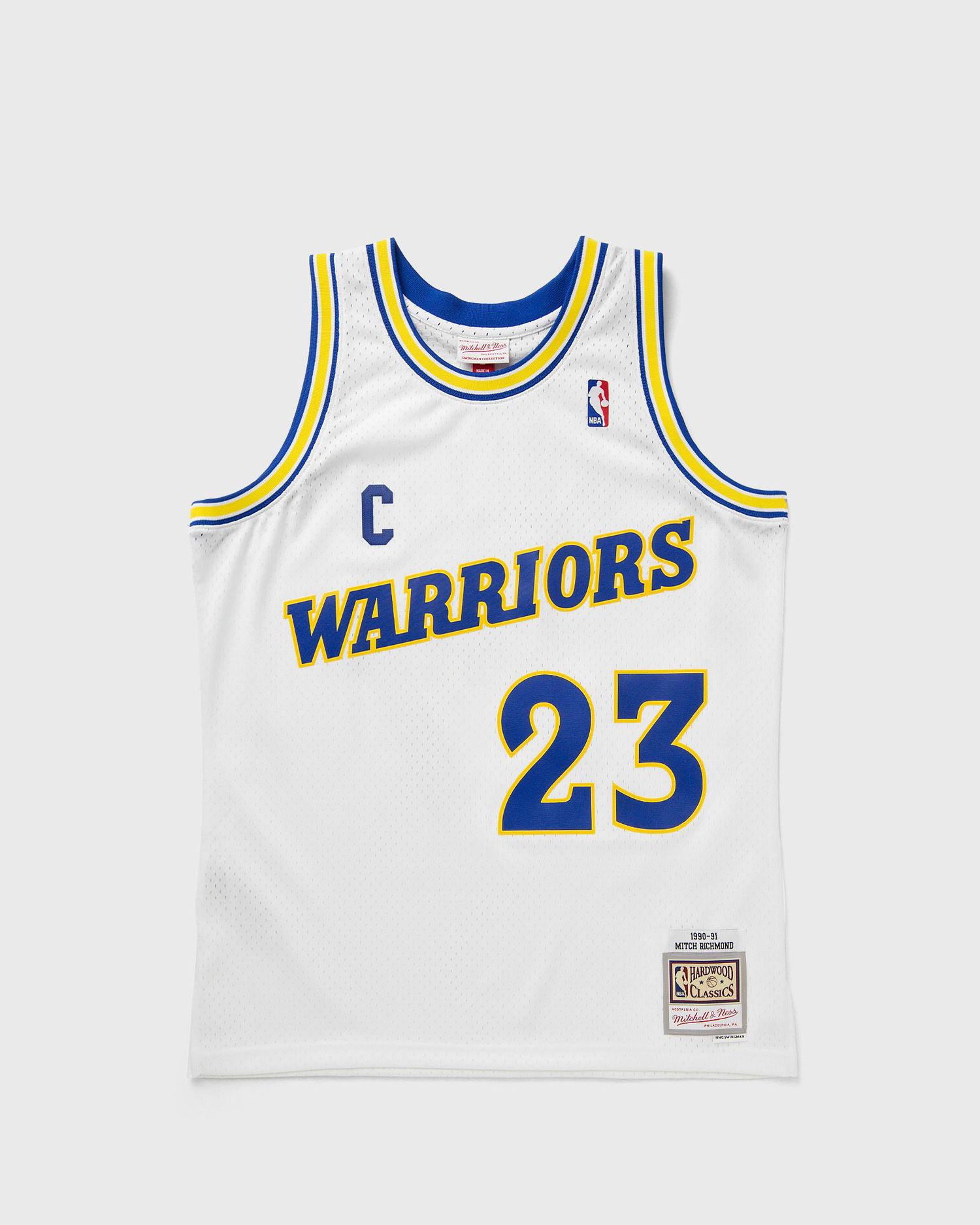 Dres Mitchell & Ness Mitchell & Ness Hardwood Classics Warriors Richmond Jersey Biela | JY10741-GSWWHIT, 1
