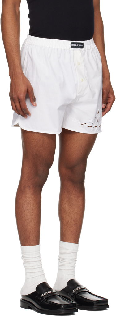 Boxerky Marine Serre Marine Serre Regenerated Linen Shorts Biela | USH002A UWOV0007, 1
