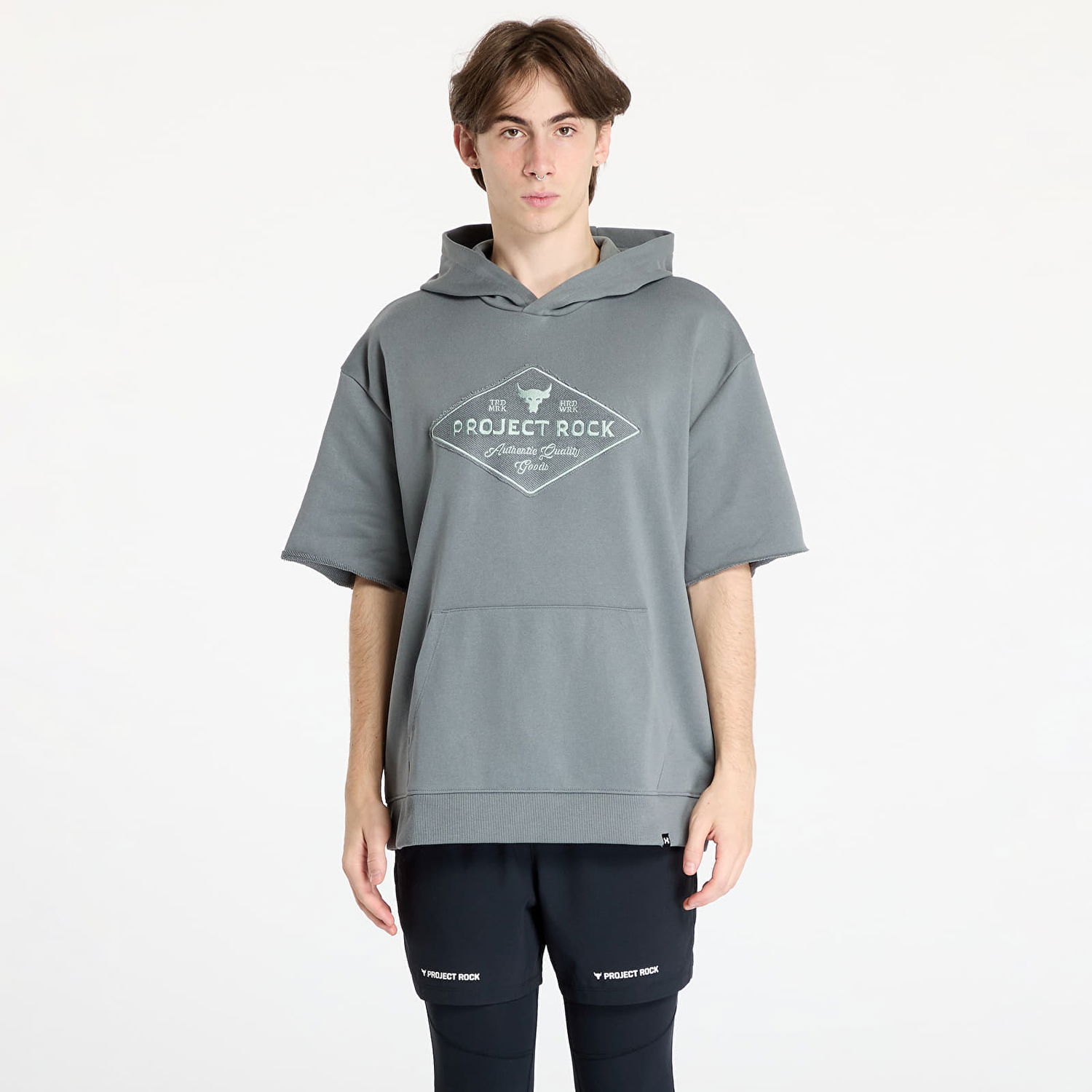 Mikina Under Armour Project Rock Heavyweight Short Sleeve Hooded Tools T-Shirt Clay Green/ Clay Green Zelené | 1386900-709, 0