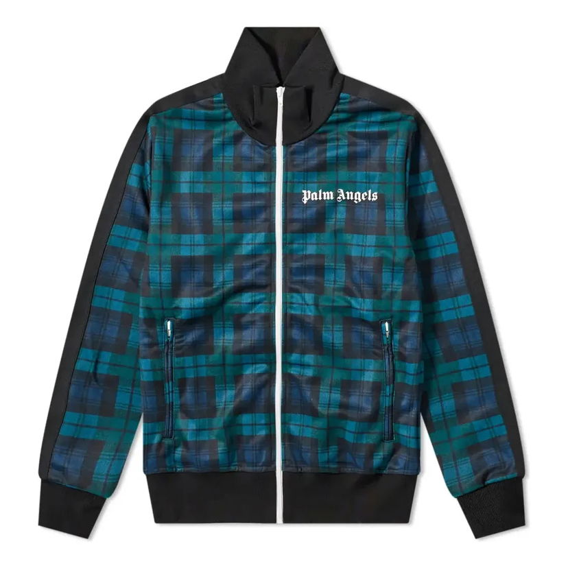 Vetrovka Palm Angels Tartan Track Jacket by Palm Angels Zelené | PMBD001E20FAB0041201