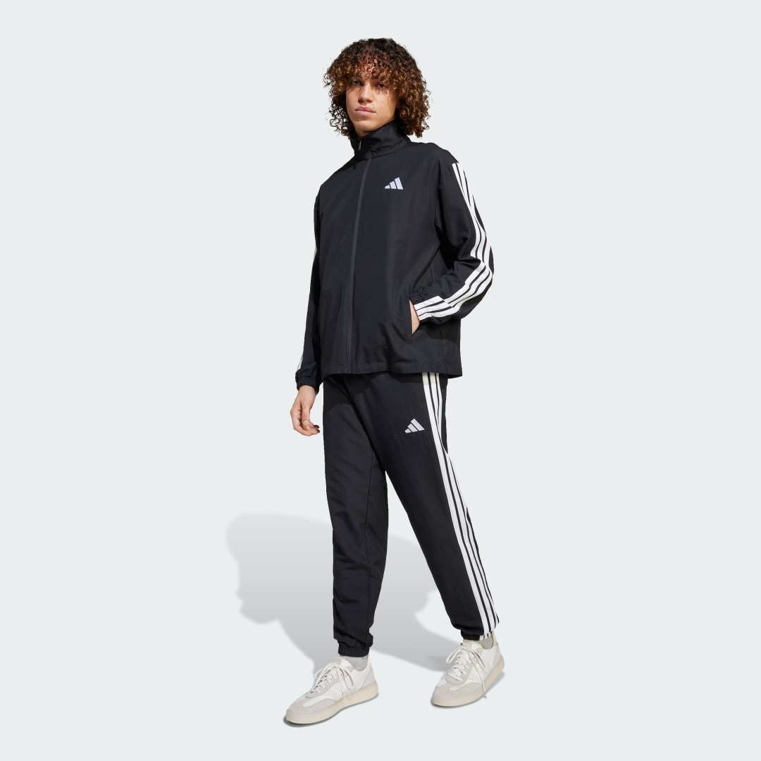 Súprava adidas Performance 3-Stripes Woven Tracksuit Čierna | JI8849, 0