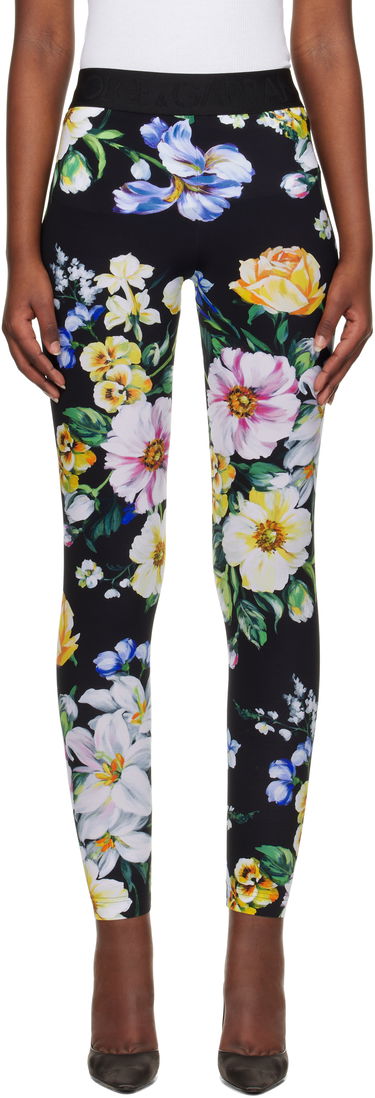 Legíny Dolce & Gabbana Dolce&Gabbana Floral Print Leggings Čierna | FTB5TT FSG8L, 0