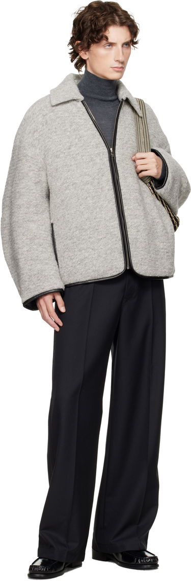Bunda JW Anderson JW Anderson Contrast Trim Full-Zip Jacket Šedá | JK0394-PG1820, 3