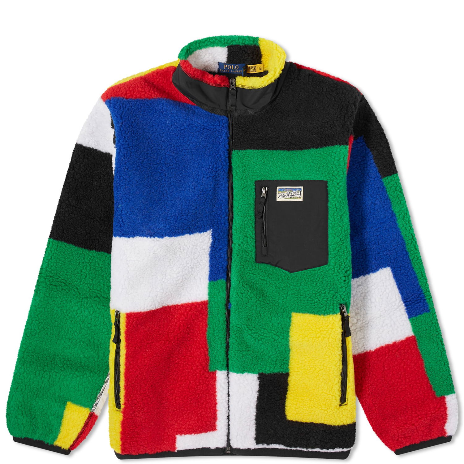 Bunda Polo by Ralph Lauren Patchwork High Pile Jacket Zelené | 710926975001, 0