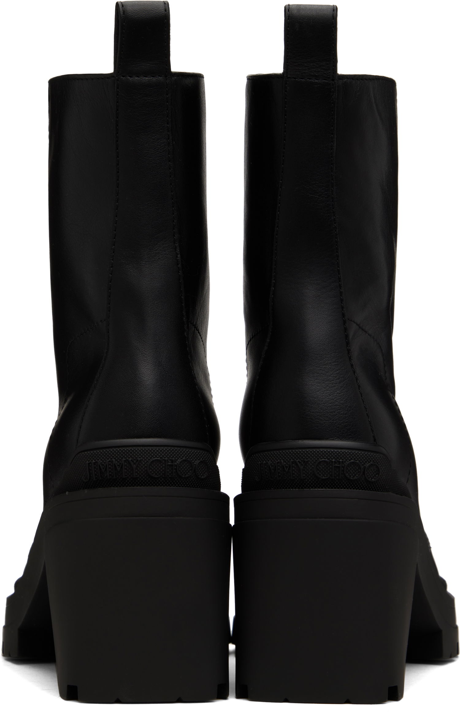 Starostlivosť o obuv Jimmy Choo Jimmy Choo Eugenie 80 Leather Boots Čierna | EUGENIE 80 SQM, 1