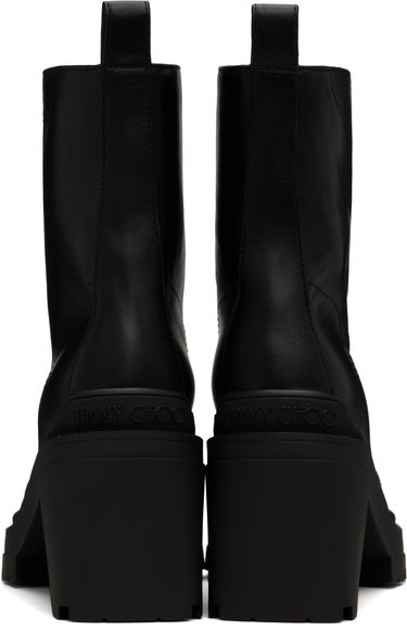 Starostlivosť o obuv Jimmy Choo Jimmy Choo Eugenie 80 Leather Boots Čierna | EUGENIE 80 SQM, 1
