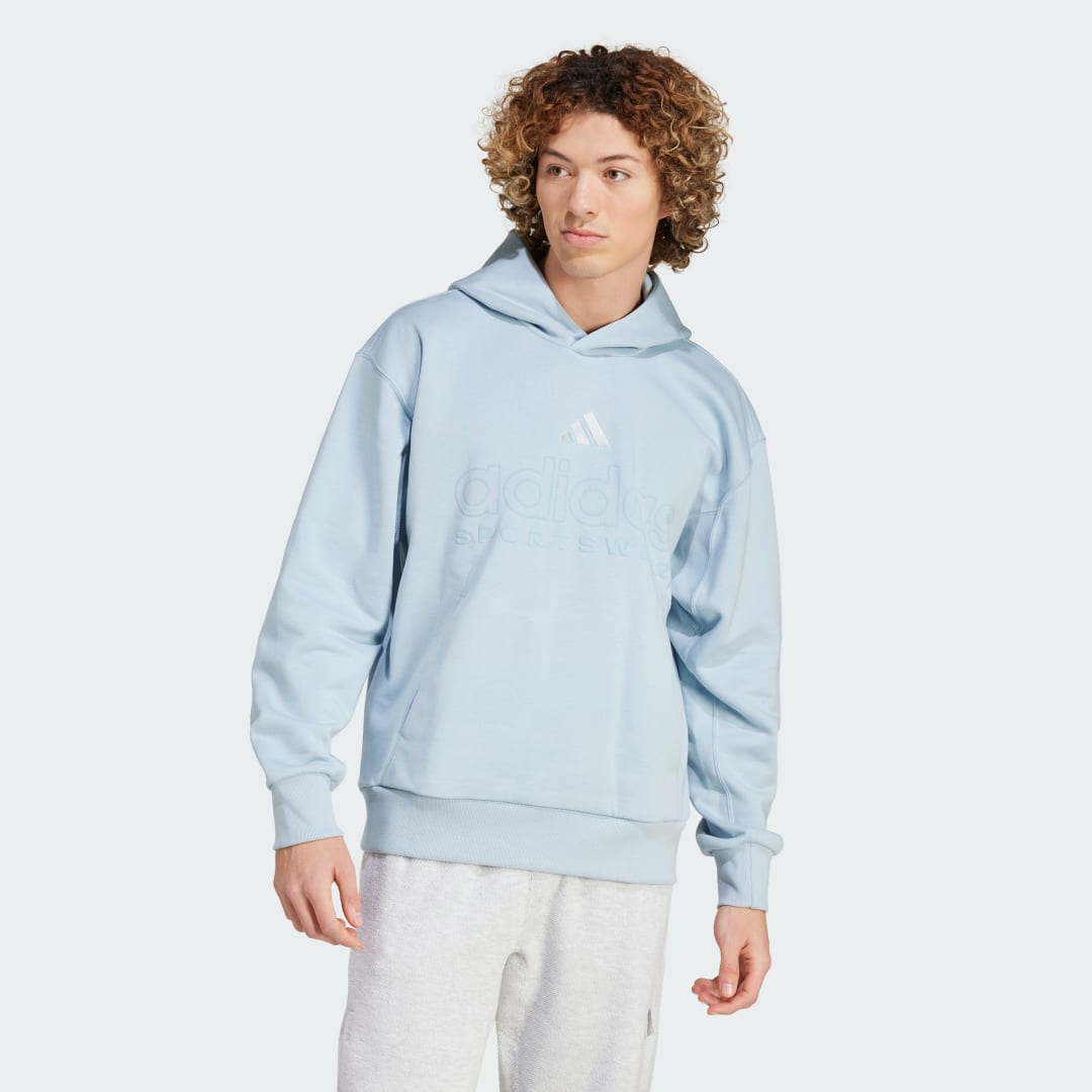 Mikina adidas Performance Fleece Graphic Hoodie Modrá | IY6596, 0