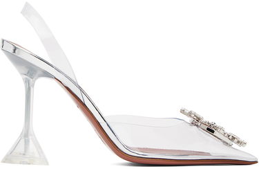 Tenisky a topánky Amina Muaddi Transparent Begum Glass Slingback Heels Biela | BEGUM GLASS SLING CL PVC, 0