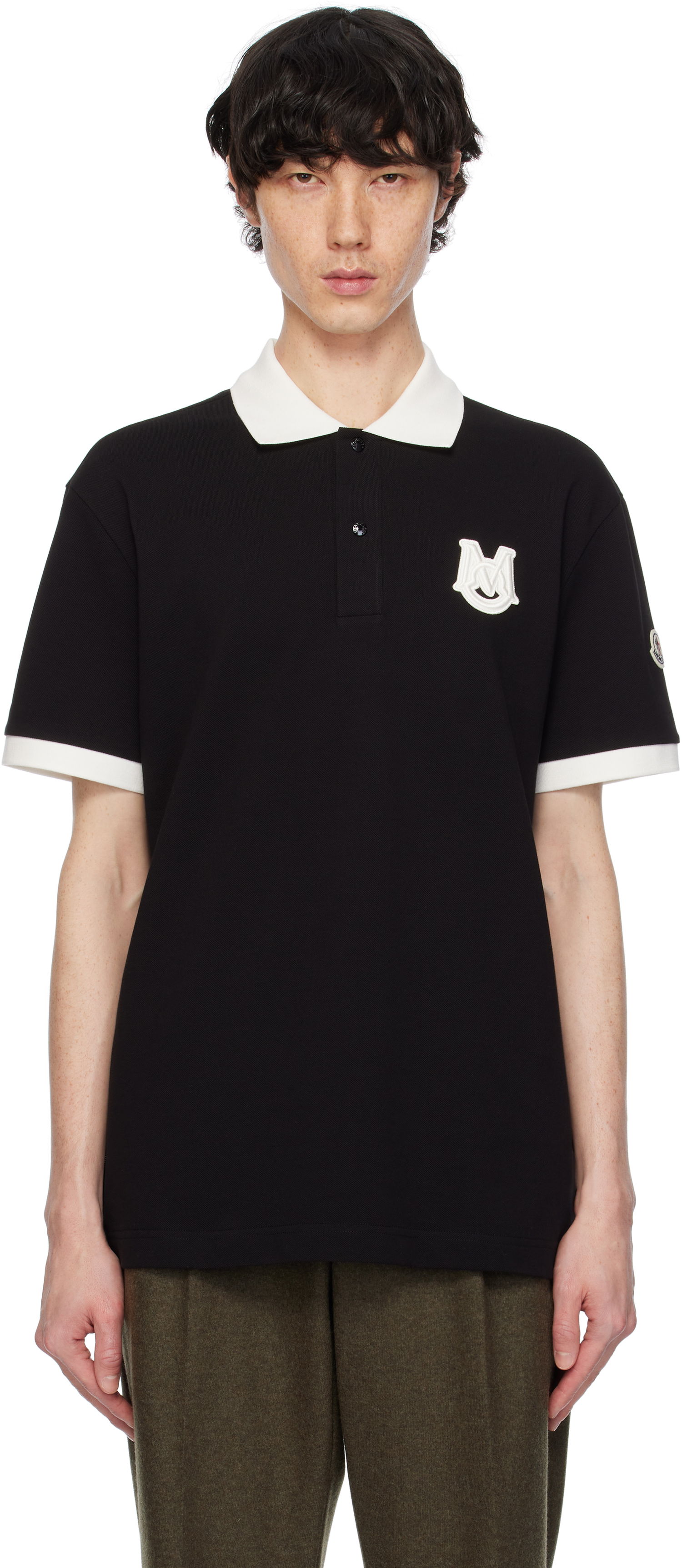 Polo tričko Moncler Archivio Short Sleeve Polo Čierna | K10918A0000589A16, 0
