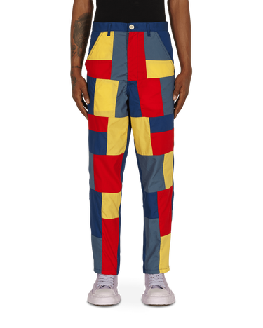 Nohavice Comme des Garçons Patchwork Pants Červená | FG-P022-SS21 1, 4
