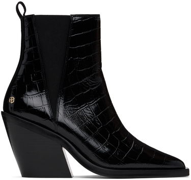 Tenisky a topánky Anine Bing Bekah Black Leather Chelsea Boots Čierna | A-14-10194-010, 0