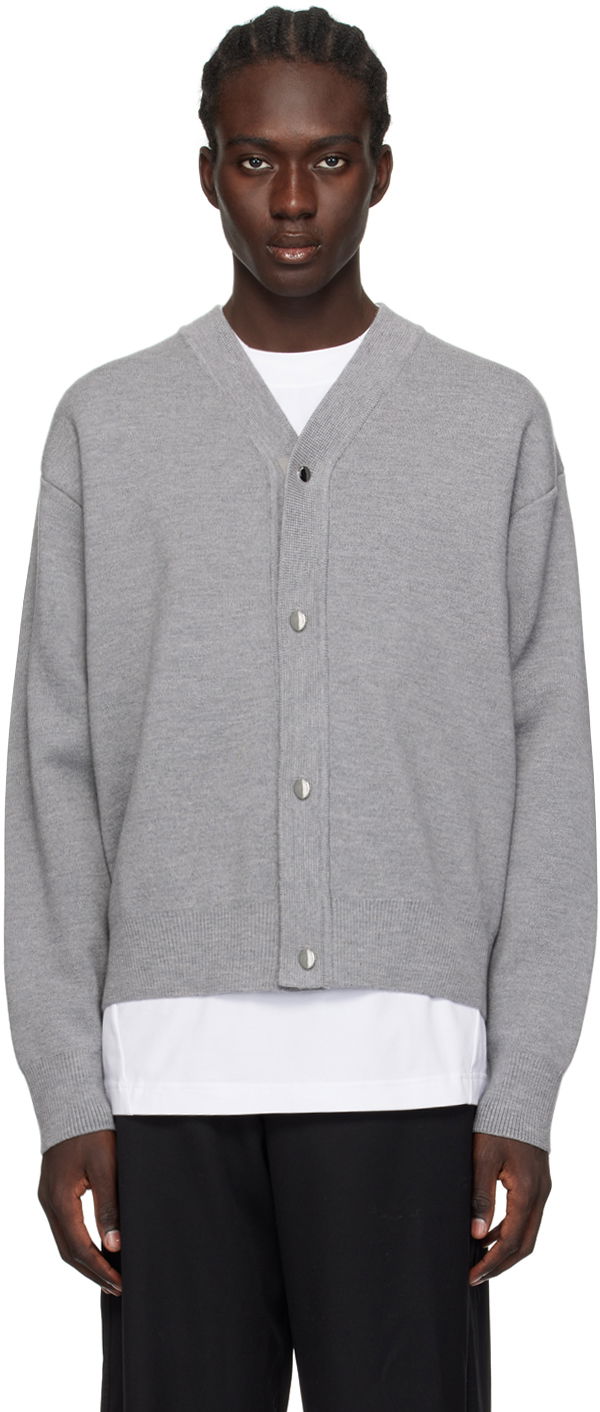 Sveter Jacquemus Les Classiques 'Le Cardigan Boutonné' Cardigan Šedá | 24E245KN292-2359, 0