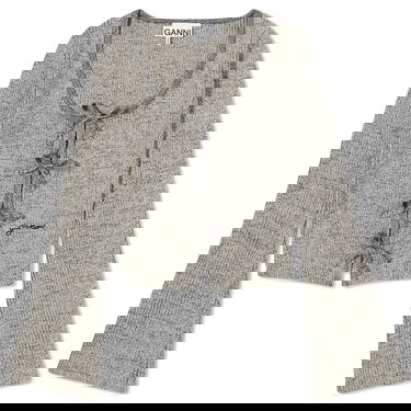 Košeľa GANNI Sparkle Rib Blouse Šedá | K2069-18, 0