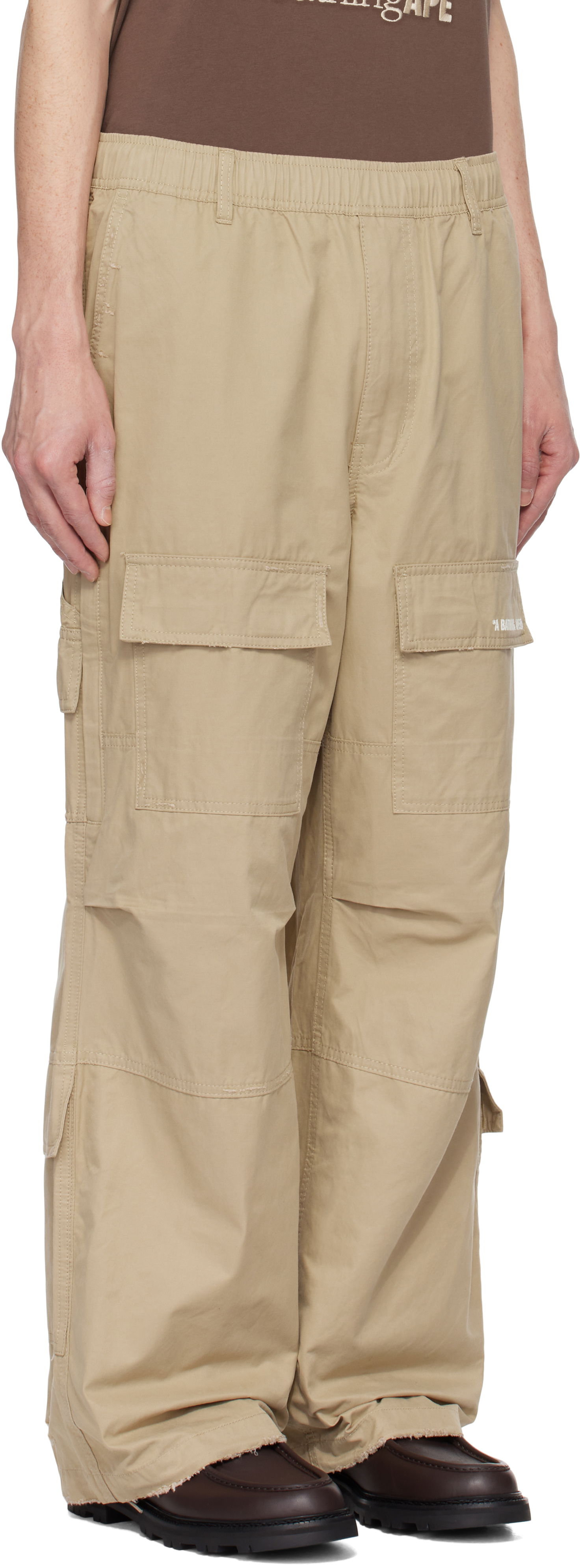 Cargo nohavice BAPE Relaxed Fit Cargo Pants Béžová | 001PTK801317M, 1