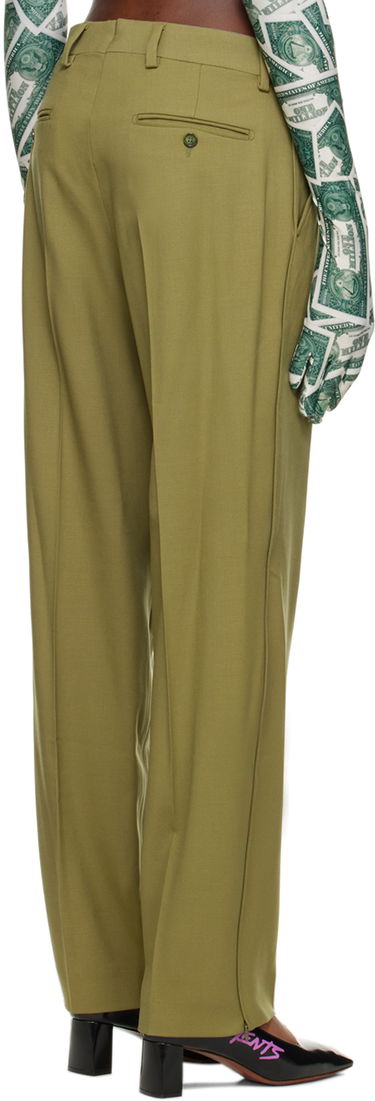 Nohavice VETEMENTS Two-Pleat Trousers Zelené | VL14PA220K, 2