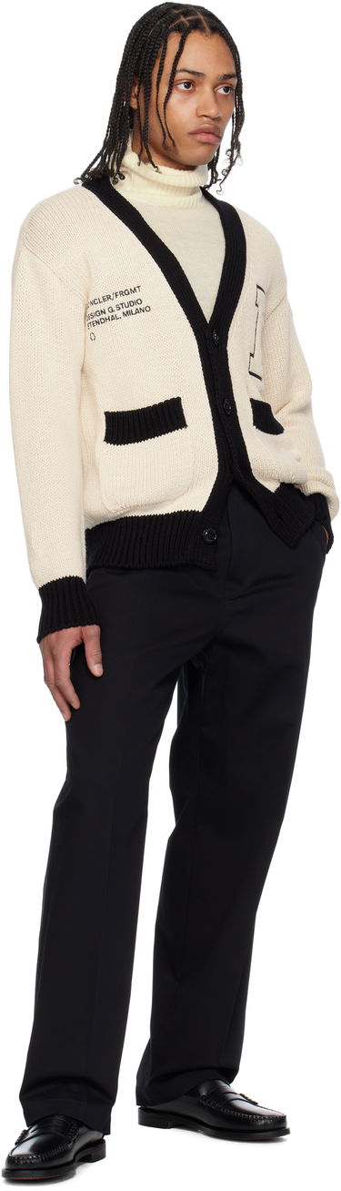Sveter Moncler Moncler Genius x FRGMT Hiroshi Fujiwara Embroidered Cotton Cardigan Béžová | K109U9B00001M5206, 4
