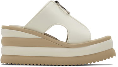Šaty Stella McCartney Stella McCartney Scuba Slide Wedge Sandals Biela | 810059AF00U0, 0