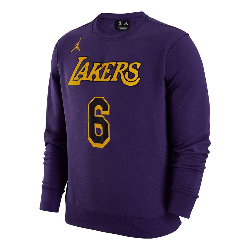 Mikina Jordan Los Angeles Lakers #6 Sweatshirt Fialová | DR2409-504