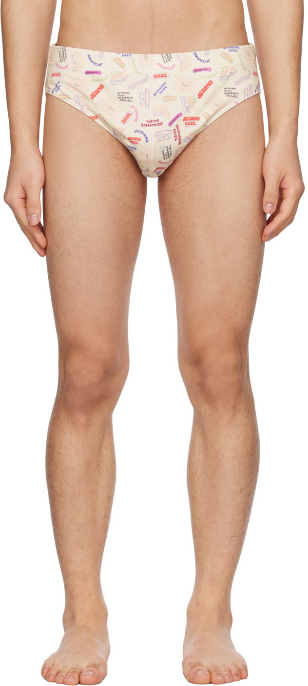 Plavky Jacquemus Le Raphia 'Le Slip De Bain' Swim Briefs Béžová | 23E215PA106-2133, 0