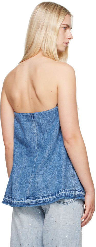 Tielko rag & bone Rag & Bone Women's Aurora Denim Tube Top Modrá | WDD24P1470FQDE, 2