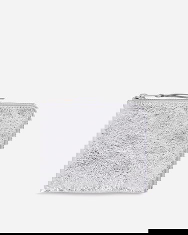 Peňaženka Comme des Garçons Silver Line Crinkled Metallic Zip Around Wallet Metalická | SA3100G SIL, 0