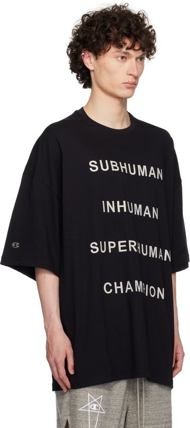 Tričko Rick Owens Rick Owens Champion Edition Tommy T-Shirt Čierna | CM01E1675 CHJG JERSEY, 1