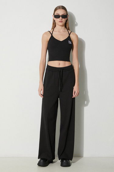 Tielko Puma Puma Ribbed Tie-Strap Crop Tank Top Čierna | 624255, 1