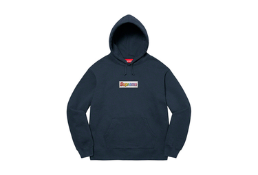 Mikina Supreme Bling Box Logo Hooded Sweatshirt Navy | SS22, 1