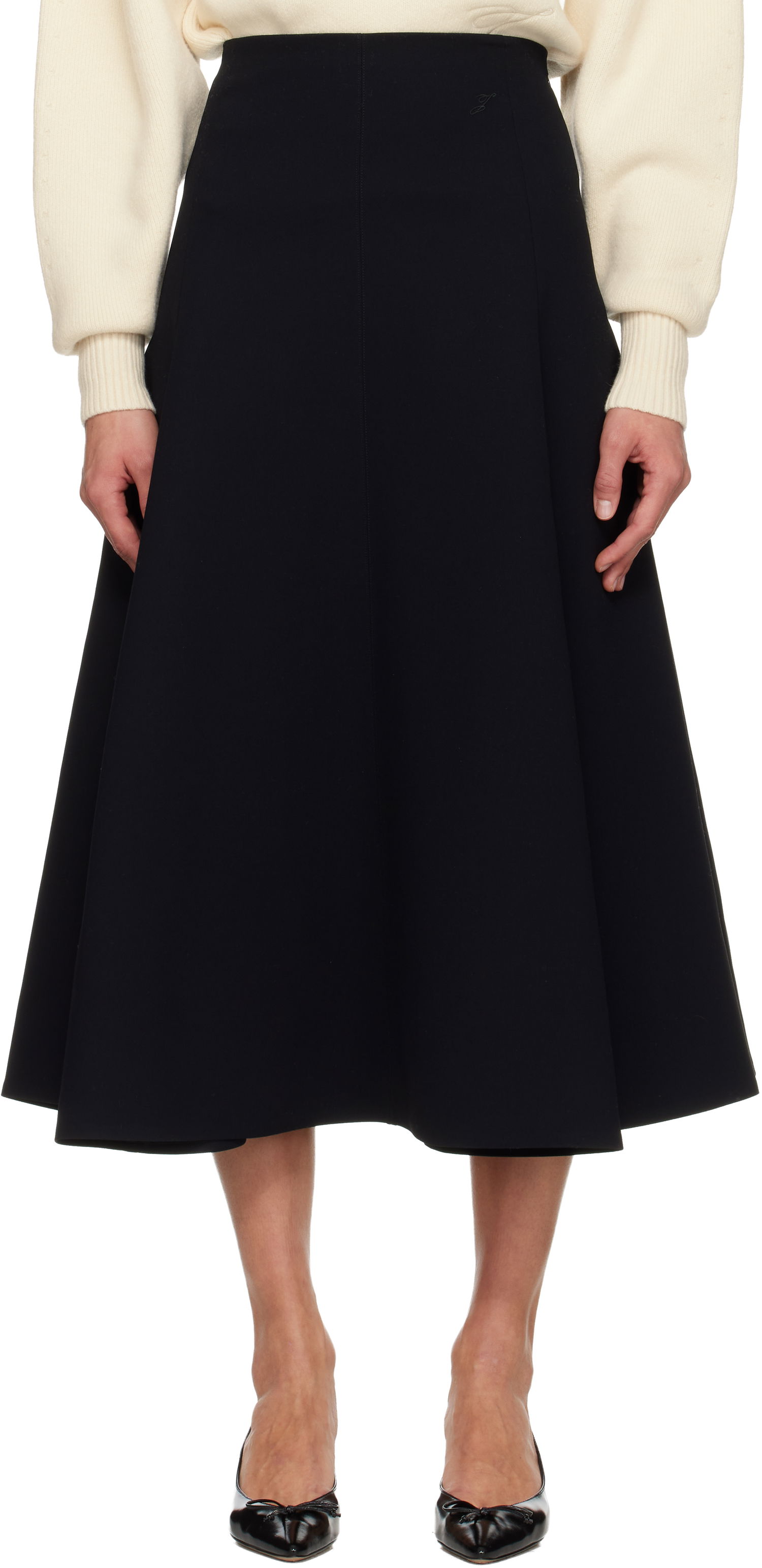 Sukňa Jacquemus 'The Triangle' Flared Midi Skirt Čierna | 25HSKW00635AW00632, 0