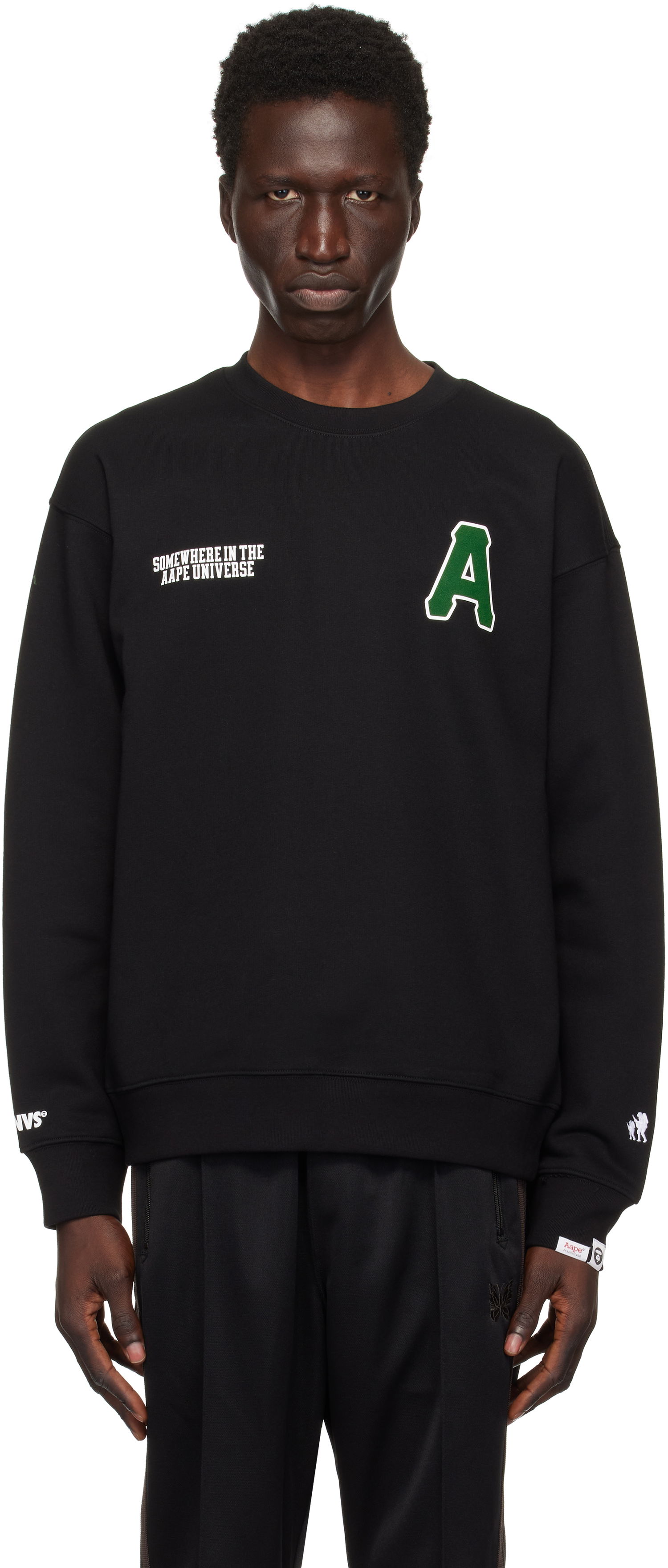 Mikina AAPE by A Bathing Ape AAPE by A Bathing Ape Sweatshirt Čierna | AAPSWMB336XXNBKX, 0