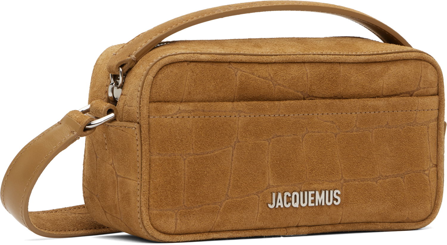 Taška cez rameno Jacquemus Jacquemus 'The Baneto' Suede Crossbody Bag Hnedá | 25E255BA425-3243, 1