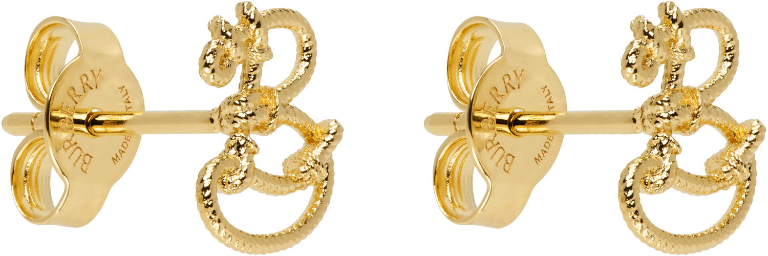 Náušnice Burberry Burberry Small Nautical Knot Stud Earrings Metalická | 8106741, 1