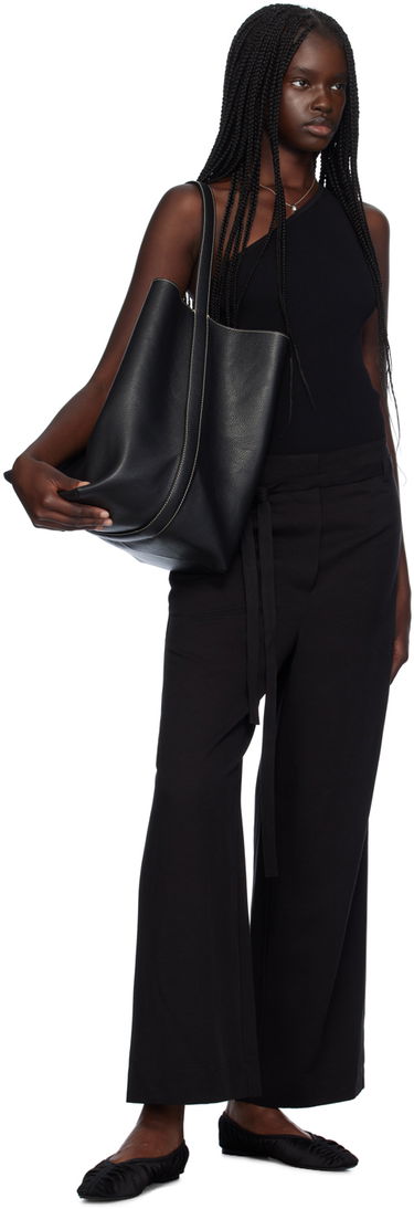 Nohavice TOTEME TOTEME Tie-Waist Fluid Trousers Čierna | 243-WRB0201-FB0193, 3
