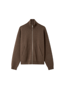 Core Stand-Collar Zip-Up Sweater