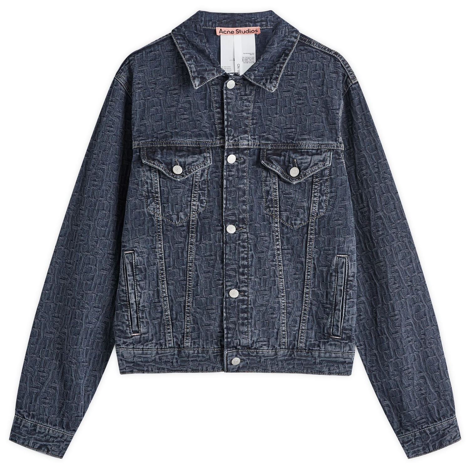 Bunda Acne Studios Rye Monogram Denim Jacket Navy | B90775-AIL, 0