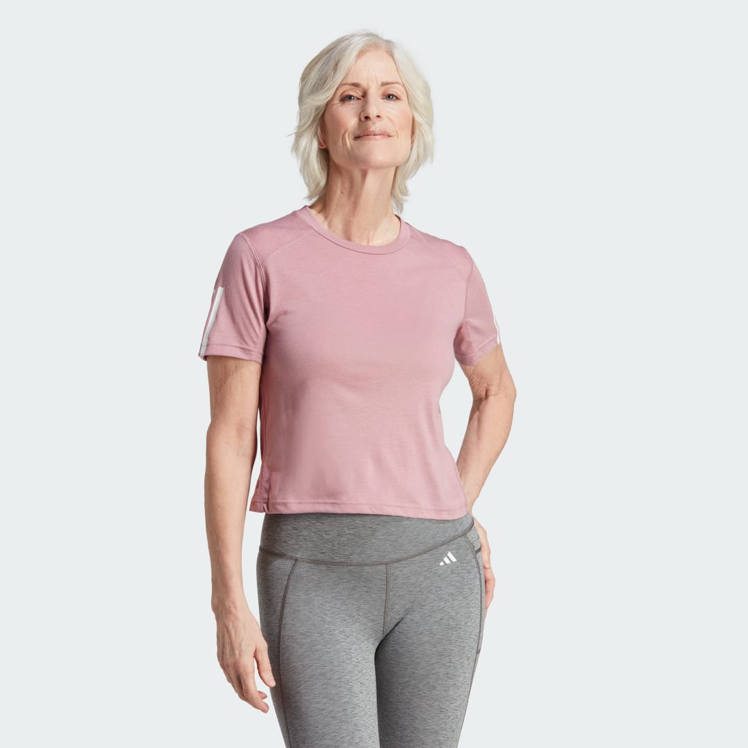 Crop Top adidas Originals Train Essentials Train Cotton 3-Stripes Crop Top Ružová | IM5028, 0