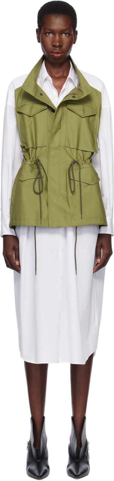 Vesta Junya Watanabe Junya Watanabe Shirt Midi Dress Zelené | JO-O028-051, 0