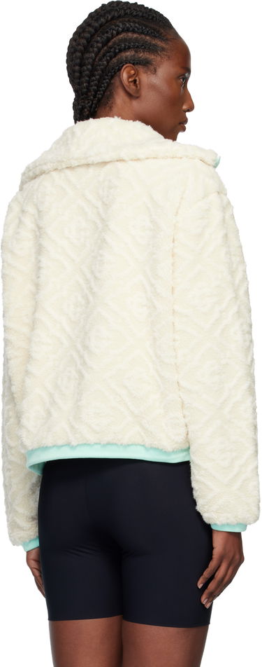 Bunda Casablanca Monogram Jacquard Fleece Jacket Biela | WPF25-JK-390-01, 2