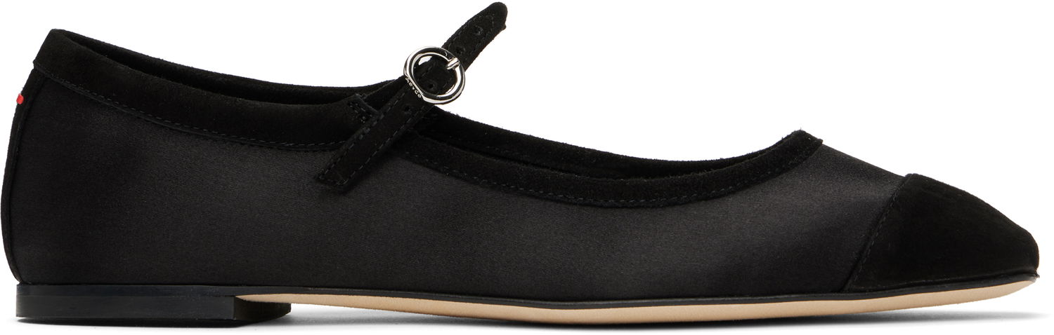 Oblečenie Aeyde Aeyde Uma Satin Toe-Cap Ballerina Flats Čierna | A11-FL-RKLS08FL169-SS25-800-067, 0