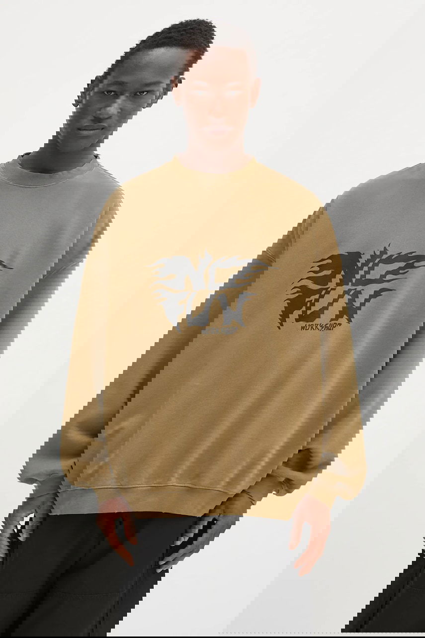 Mikina 032C 032C 'No Fun' Workshop Print Sweatshirt Hnedá | S25.URC.0522.450, 0