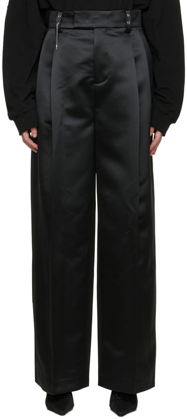 Nohavice We11done We11done Satin Wide-Leg Trousers Čierna | WD-PT1-22-234-M-BK, 0